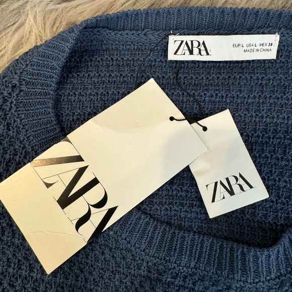 NWT Zara Crop Sweater. Size Large - Picture 4 of 11